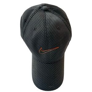 Nike Legacy 91 Dri-Fit Gray Mesh Baseball Cap with Orange Swoosh Adjustable